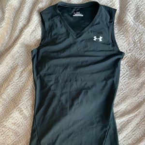 Black Under Armor Heat Gear Tank Top - Size S